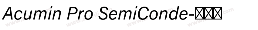 Acumin Pro SemiConde字体转换